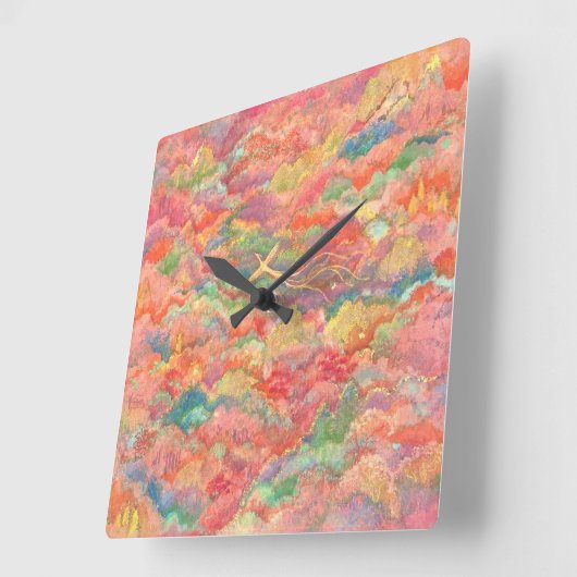 The Phoenix's Flight スクエア壁時計 (傾斜)