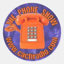 The Phone Show cactiradio.comラウンドステッカー