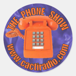 The Phone Show cactiradio.comラウンドステッカー ラウンドシール