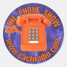 The Phone Show cactiradio.comラウンドステッカー ラウンドシール