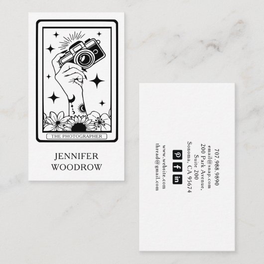 The Photographer Tarot Business Card 名刺 (正面/裏面)