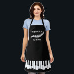 The pianist is the BOSS Apron エプロン<br><div class="desc">This apron shows of your love for piano and lets everyone know who's in charge! Makes a great gift for the pianist in your life!</div>