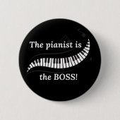 The pianist is the BOSS Button 缶バッジ (正面)