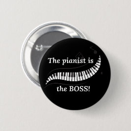 The pianist is the BOSS Button 缶バッジ
