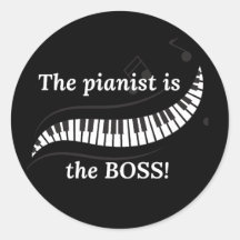 The pianist is the BOSS Stickers