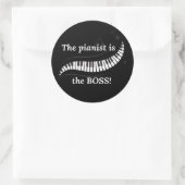The pianist is the BOSS Stickers ラウンドシール (バッグ)