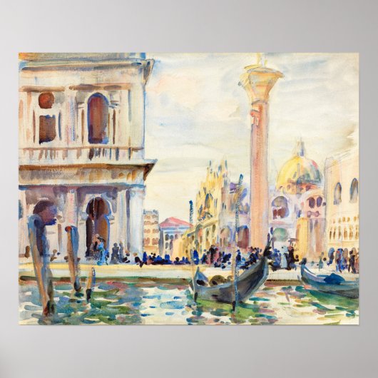 The Piazzetta (1911年頃) by John Singer Sargent ポスター (正面)
