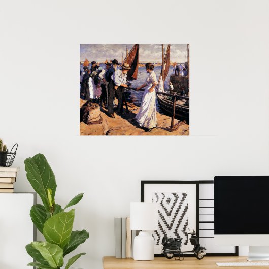 The Pier Head by Stanhope Forbes ポスター (ホームオフィス)