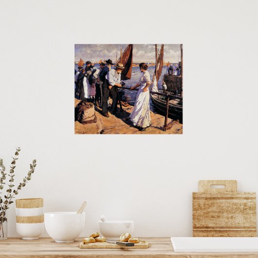 The Pier Head by Stanhope Forbes ポスター (キッチン)