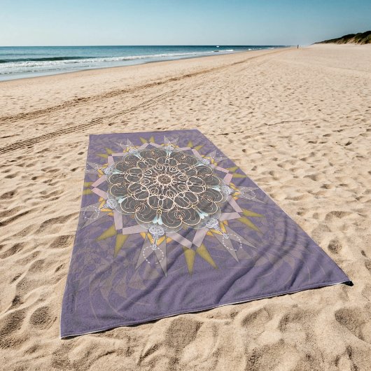 The Pillared Thread Tie-in Pirpura Refraction ビーチタオル