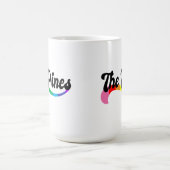 The Pines Fire Island NY rainbow logo LGBTQプライド コーヒーマグカップ (中央)