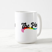 The Pines Fire Island NY rainbow logo LGBTQプライド コーヒーマグカップ (正面右)