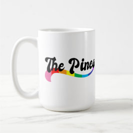 The Pines Fire Island NY rainbow logo LGBTQプライド コーヒーマグカップ