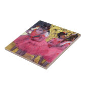 The Pink Dancers、バレエの前の踊り手たち by Edgar Degas タイル (側面)