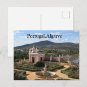  The pink Estoi palace,portugal,algarve Postkarte ポストカード (正面/裏面)