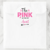 The Pink Is For My Aunt Breast Cancer Awareness ラウンドシール (バッグ)