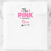 The Pink Is For My Niece Breast Cancer Awareness ラウンドシール (バッグ)