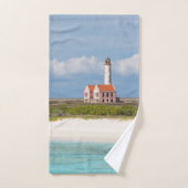 The Pink Lighthouse of Klein Curacao 1 バスタオルセット (ハンドタオル)