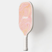 The Pink Tangerine Retro Pickleball Paddle ピックルボールラケット (左)