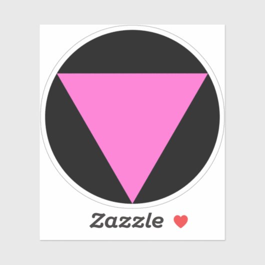 The Pink Triangle - LGBT Gay Pride (on black) シール (シート)