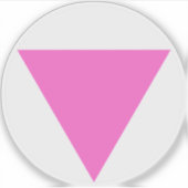 The Pink Triangle - LGBT Gay Pride (on white) シール (正面)