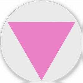 The Pink Triangle - LGBT Gay Pride (on white) シール