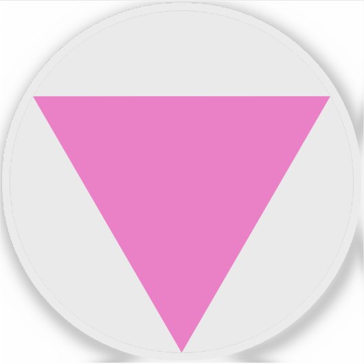 The Pink Triangle - LGBT Gay Pride (on white) シール (正面)