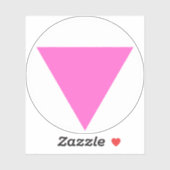 The Pink Triangle - LGBT Gay Pride (on white) シール (シート)