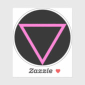 The Pink Triangle v2 - LGBT Gay Pride (on black) シール (シート)