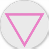 The Pink Triangle v2 - LGBT Gay Pride (on white) シール (正面)