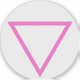 The Pink Triangle v2 - LGBT Gay Pride (on white) シール