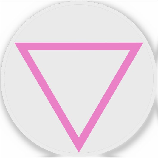 The Pink Triangle v2 - LGBT Gay Pride (on white) シール (正面)