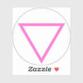 The Pink Triangle v2 - LGBT Gay Pride (on white) シール (シート)