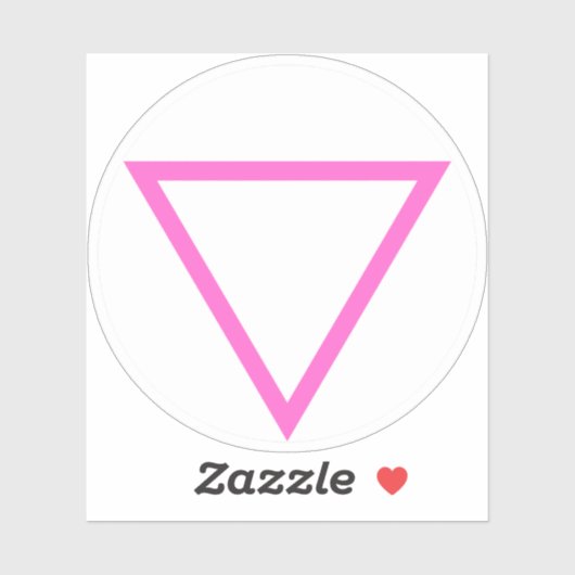 The Pink Triangle v2 - LGBT Gay Pride (on white) シール (シート)