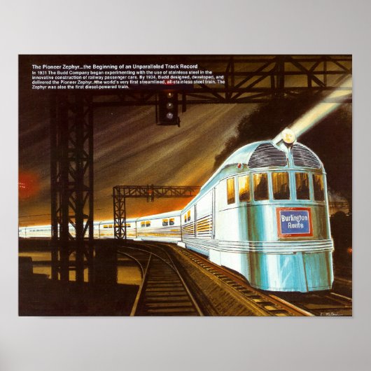 The Pioneer Zephyr 1934 Poster ポスター (正面)