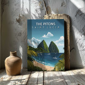 The Pitons St Lucia Travel Canvas Wall Decor キャンバスプリント