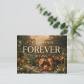 The Place Where Forever Begins Romantic Proposal ポストカード (スタンド正面)