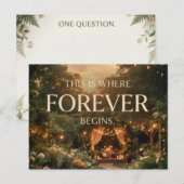 The Place Where Forever Begins Romantic Proposal ポストカード (正面/裏面)