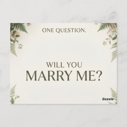 The Place Where Forever Begins Romantic Proposal ポストカード (裏面)