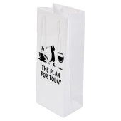 The Plane For Today Funny Golf Wine Coffee Golfer  ワインギフトバッグ (正面アングル)