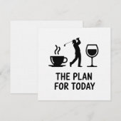 The Plane For Today Funny Golf Wine Coffee Golfer  招待状 (正面/裏面)