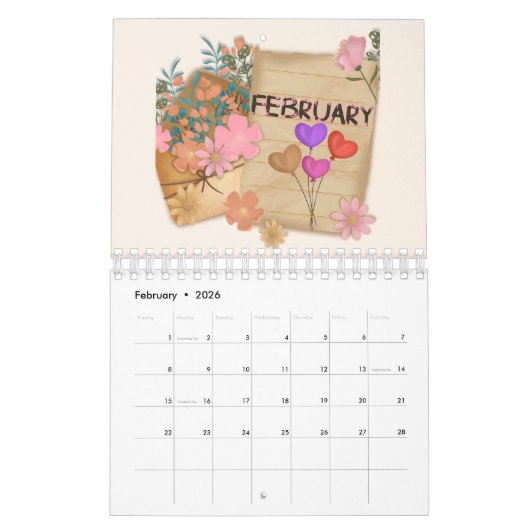 THE PLANNER OF YOUR DREAMS AND PROJECTS. カレンダー (2月 2026)