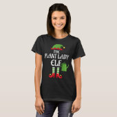 The Plant Lady Elf | Funny Christmas Gardener Tシャツ (正面フル)