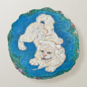 The Playful Shishi: Whimsical  ラウンドクッション (裏面)