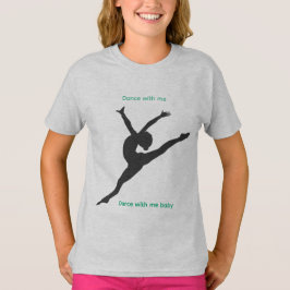 The Playground T-Shirt with dancer in steel gray Tシャツ