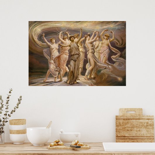 The Pleades by Elihu Vedder, 1885 ポスター (キッチン)