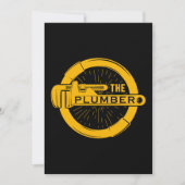 The Plumber Plumbing Pipe Craft Profession Gift 招待状 (正面)