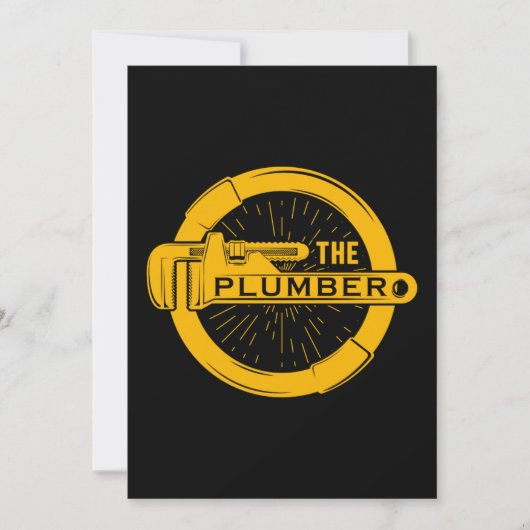 The Plumber Plumbing Pipe Craft Profession Gift 招待状 (正面)