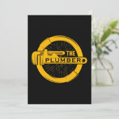 The Plumber Plumbing Pipe Craft Profession Gift 招待状 (スタンド正面)