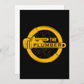 The Plumber Plumbing Pipe Craft Profession Gift 招待状 (正面/裏面)
